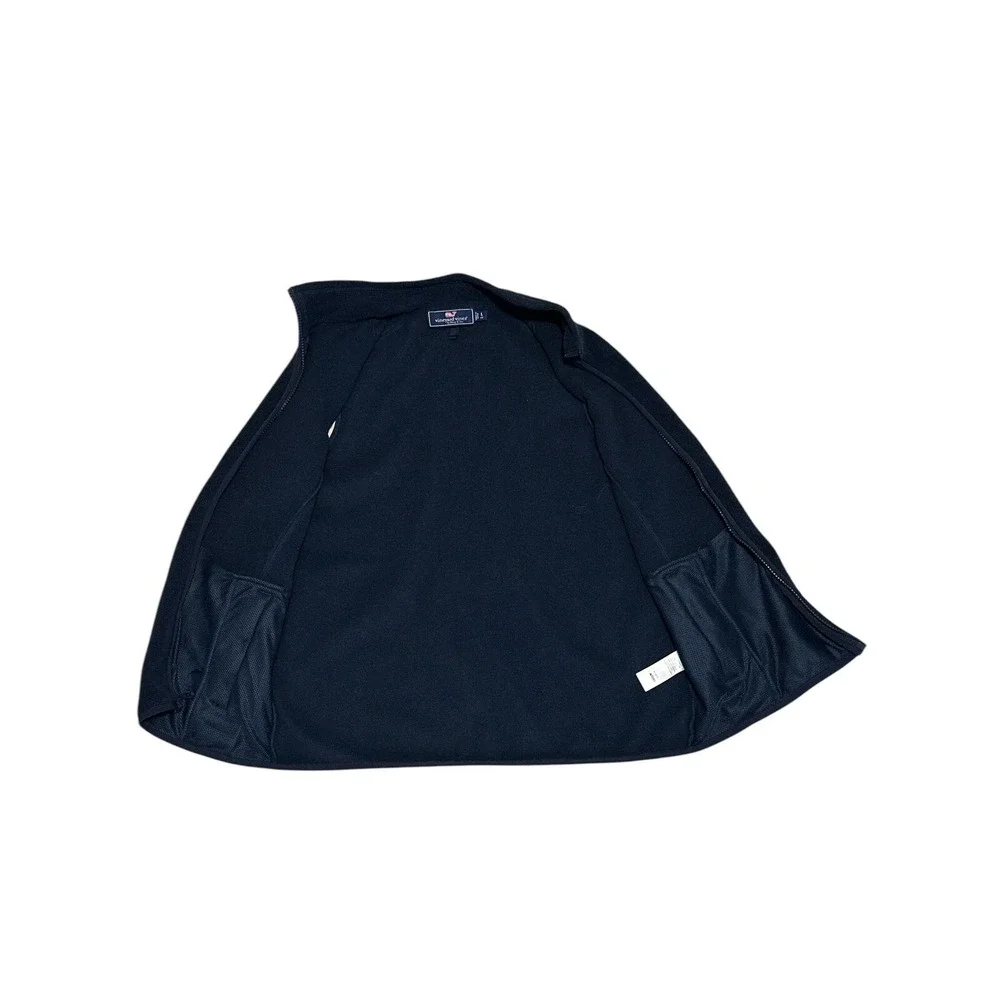 Vineyard Vines By Shep & Ian Navy Blue Boy's Fleece Vest Size L (16) RN 134578